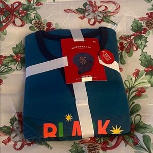 Wondershop Men's Blue Pajama Set with Colorful Accents